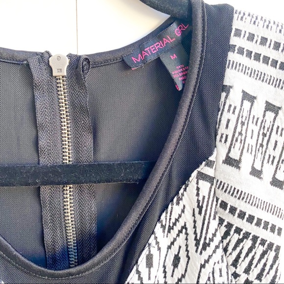 Material Girl Black White Dress - Picture 3 of 5